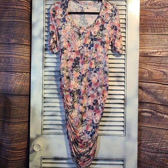 Motherhood Med Floral Ruched Dress - Picture 11 of 11